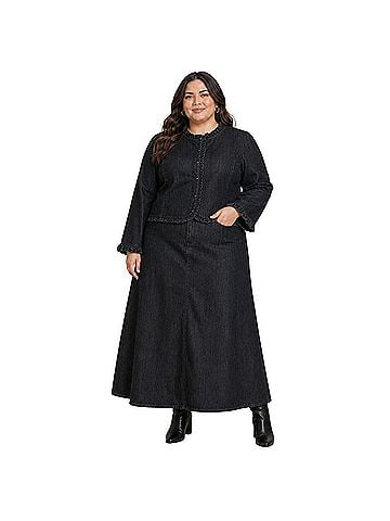 Liz & Me Denim Skirt (view 1)