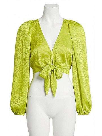 Ramy Brook Briana Plunge Neck Tie Front Top (view 1)