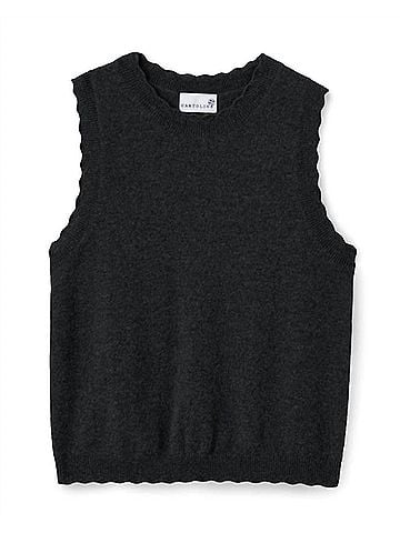 Cartolina Nantucket Lou Knit Tank Top in Noir (view 1)