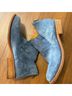 Kork-Ease 100% Calf Leather Blue Boots Size 8 1/2 - photo 4