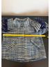 Tweed 100% Silk 100% Acetate Solid Blue White Black Jacket Size 6 - photo 6