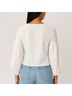 Alexis Solid White Long Sleeve Blouse Size M - photo 6