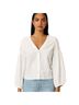 Alexis Solid White Long Sleeve Blouse Size M - photo 1