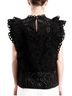 Veronica Beard 100% Cotton Floral Black Short Sleeve Top Size 0 - photo 2