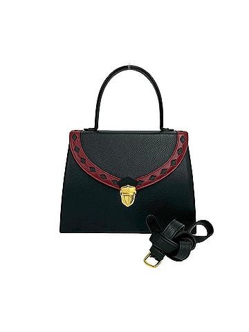 Yves Saint Laurent YVES SAINT LAURENT Cutout Leather 2-Way Handbag/Shoulder Bag, Black, 35722 (view 1)