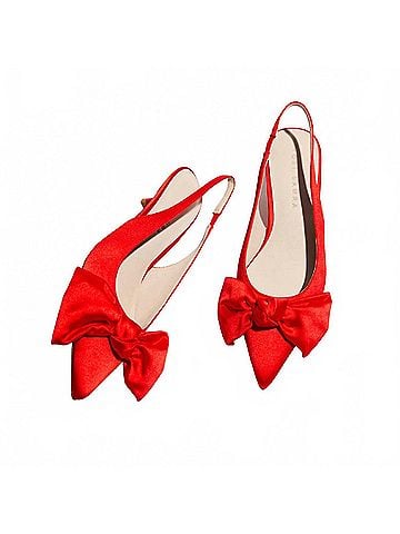 Yosi Samra Women's Elise Satin Slingback Sandals (view 2)