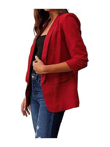 Oddi All I Want Blazer in Crimson (view 2)