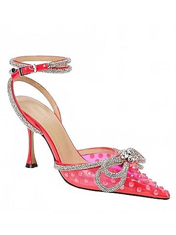 Mach & Mach Women's Double Bow Stiletto Heels With Rhinestone Accents (view 1)