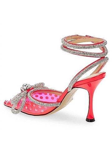 Mach & Mach Women's Double Bow Stiletto Heels With Rhinestone Accents (view 2)