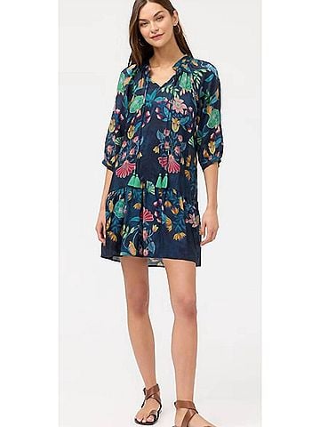 Johnny Was Tassel Dress in Navy Floral (view 2)