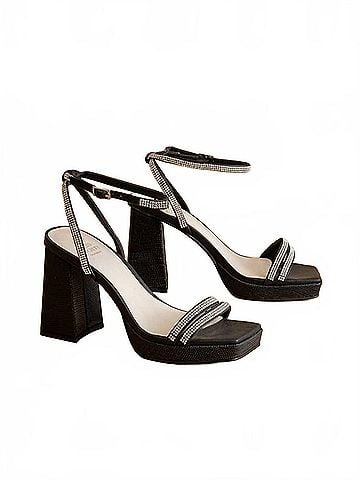 Oasis Society Women's Suva Rhinestone And Reptile Print Strappy Heels (view 2)