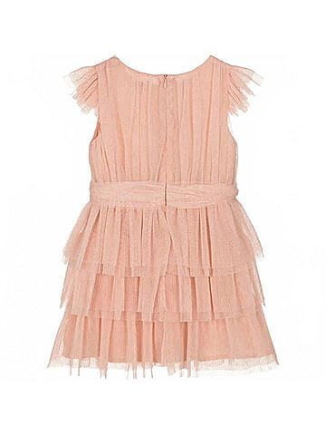 Mayoral Girls' Pleated Tulle Layer Dress (view 2)