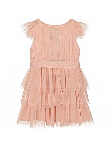 Mayoral Girls' Pleated Tulle Layer Dress (view 1)