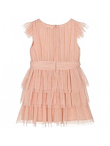 Mayoral Girls' Pleated Tulle Layer Dress (view 2)