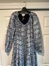Sézane 53% Polyester 47% Cotton 100% Viscose Floral Blue White Casual Dress Size 10 - photo 4