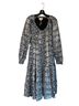 Sézane 53% Polyester 47% Cotton 100% Viscose Floral Blue White Casual Dress Size 10 - photo 1