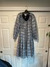 Sézane 53% Polyester 47% Cotton 100% Viscose Floral Blue White Casual Dress Size 10 - photo 6
