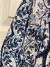 Sézane 53% Polyester 47% Cotton 100% Viscose Floral Blue White Casual Dress Size 10 - photo 3