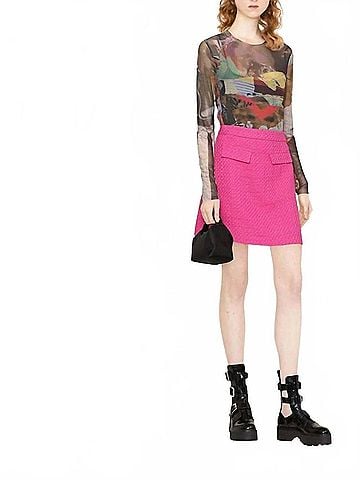 MSGM High-Rise Tweed Skirt (view 2)