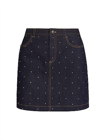 Cinq à Sept Ditsy Rhinestone Lynette Mini Skirt (view 1)