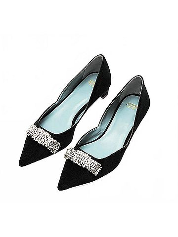 Frances Valentine Women's Paula Velvet Mini Block Heel (view 2)