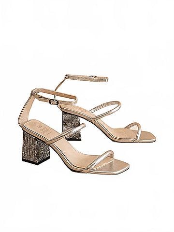 Oasis Society Women's Giza Glittery Architectural Block Sandals (view 2)