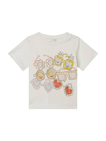 Stella McCartney Baby Girl Short Sleeve Tee With Sunglasses Print (view 1)
