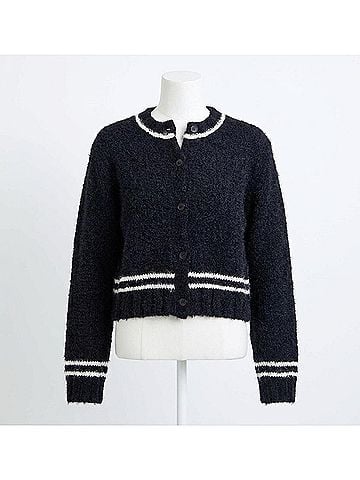 Bella Dahl Contrast Stripe Cardigan in Black (view 1)