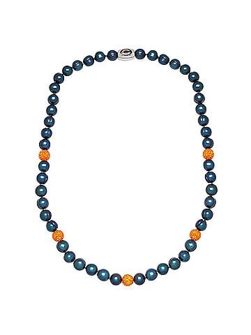 Honora Chicago Bears Pearl & Crystal Necklace (view 1)