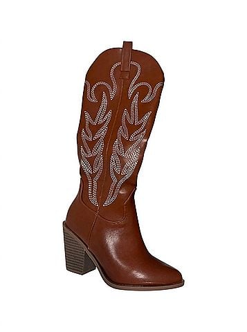 Top Moda Women's Cowboy Boots in Cognac (view 1)
