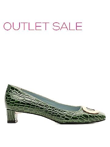 Frances Valentine Women's Mary Croc Mini Block Heel (view 1)