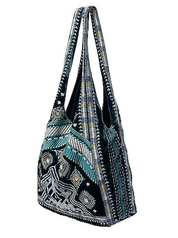 Johnny Was Women's Oliver Slouchy Velvet Tote Bag (view 1)