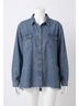 Umgee Blue Button Down Denim Shacket - Plus in Blue Size 2X - photo 1