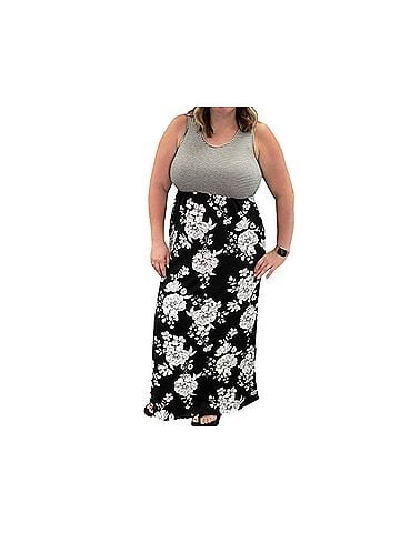 White Birch Floral Tank Maxi Dress in Black/White (view 2)