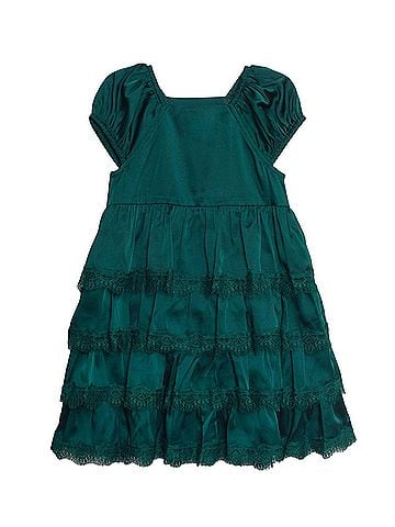 Isobella & Chloe Girl's Cap Sleeve Lace Tiered Dress (view 2)