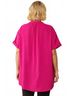 Entro Solid Pink Textured Placket Top in Magenta Size 2X - photo 3
