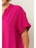 Entro Solid Pink Textured Placket Top in Magenta Size 2X - photo 6