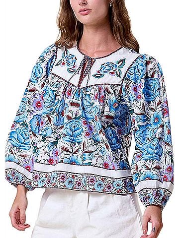 Cleobella Laura Blouse in Fluora (view 2)
