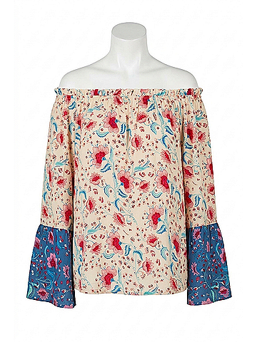 Andree by UNIT Give You My All Blouse in Cream Multi (view 1)