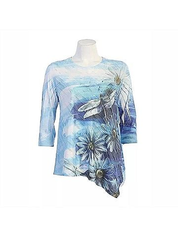 Jess & Jane Butterfly Top in Sky (view 2)