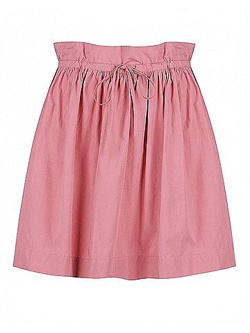 S/W/F Women's Drawstring Mini Skirt in Pink (view 1)