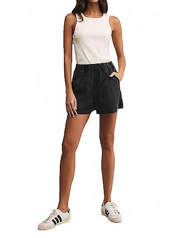Z Supply Evergreen Road Shorts in Storm (view 2)
