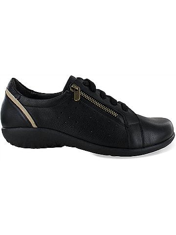 Naot Women's Moko Lace Up Shoe in Soft Black Leather/Khaki Beige Leather (view 1)