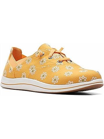 Clarks Women's Breeze Ave Slip On Canvas Sneakers in Yellow Interest (view 1)