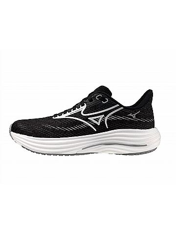 Mizuno Women's Wave Rider 29 Running Shoes in Black Sand White (view 2)