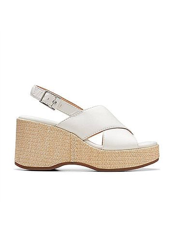 Clarks Women's Manon Wish Sandals in Off White Leather (view 1)