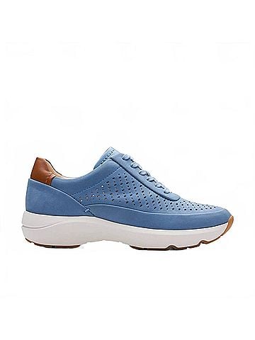 Clarks Women's Tivoli Grace Sneakers in Blue Nubuck (view 1)