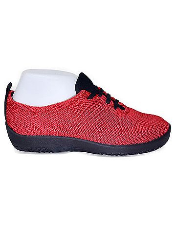 Arcopedico Women's Ls Knit Sneaker in Red (view 2)