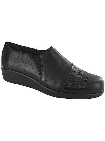 SAS Women's Nora Slip On Loafer in Black/Lizard (view 1)