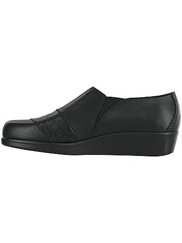 SAS Women's Nora Slip On Loafer in Black/Lizard (view 2)